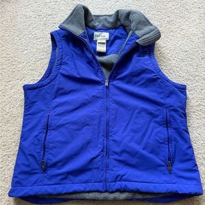 L.L. Bean Vintage Blue Fleece-Lined Zip Vest - Women's Outdoor Layer
